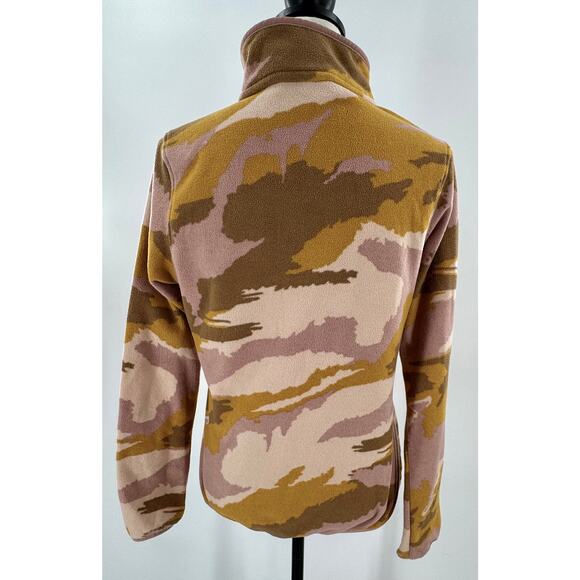 Patagonia Synchilla Pink Orange Gold Camo Pullover Fleece Jacket rare Small - Picture 4 of 8